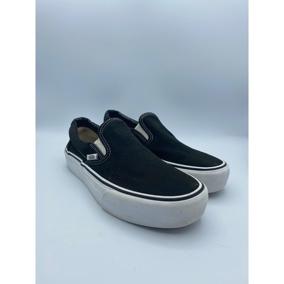 Vans Shoes - Vans Classic Slip-On Stackform Shoe Black White Sole Men's 7 Women's 8.5
